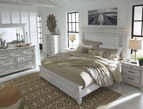 Kanwyn - Panel Bedroom Set #4pc.bed,dresser,mirror,chest #queen #none
