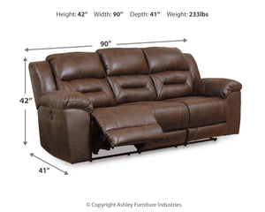 Stoneland - Power Reclining Sofa #darkbrown