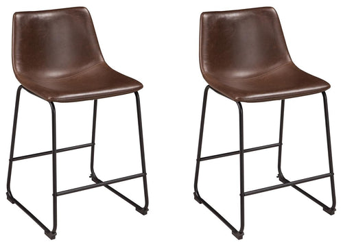 Centiar - Upholstered Barstool (Set of 2) #darkbrown #19''wx22''dx35''h