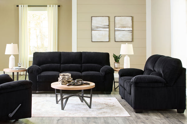SimpleJoy - Living Room Set #black #3pc.sofa,loveseat,rockerrecliner