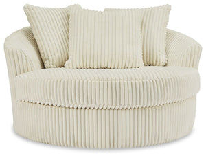 Lindyn - Oversized Swivel Accent Chair #beige