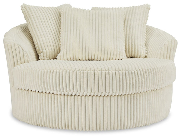 Lindyn - Oversized Swivel Accent Chair #beige