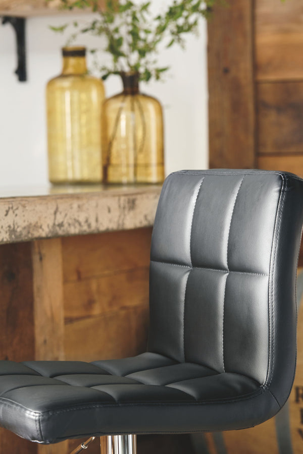 Bellatier - Adjustable Height Barstool (Set of 2) #black