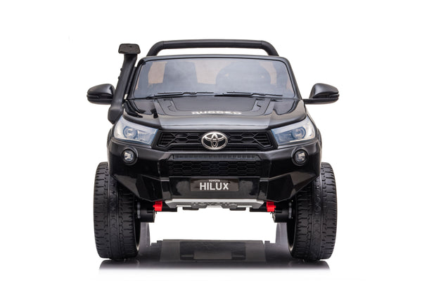 Hyper - Toyota Hilux 12V 2 Seat Off Road Ride-on, 4mph Max Speed - Front & Rear Lights - Front & Rear Trunk Space - Truck Sounds - Black/Grey