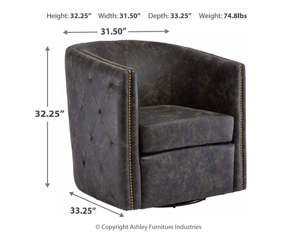 Brentlow - Swivel Accent Chair #black