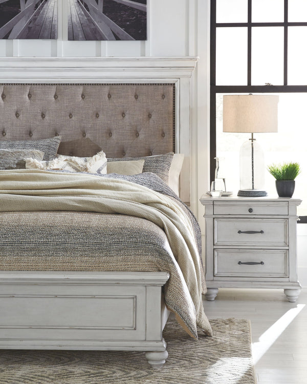 Kanwyn - Upholstered Bedroom Set #3pc.bed,dresser,mirror #king #none