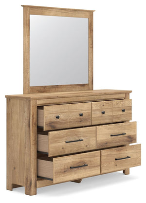 Makidern - Six Drawer Dresser #lightbrown #dresser&mirror