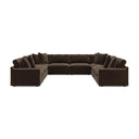 Maxton Heights - 8 Piece Sectional #darkbrown