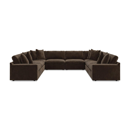 Maxton Heights - 8 Piece Sectional #darkbrown