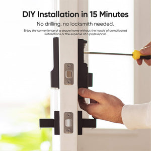 Smart Lock C210 WiFi Replacement Deadbolt Unlock with eufy App, Keypad, Smart Devices - Black