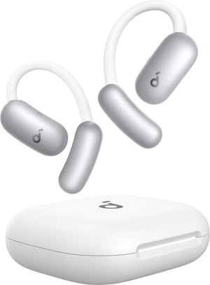 Soundcore - by Anker AeroFit 2 A.I. Assistant Open-Ear Bluetooth Headphones with Real-Time Translation and Adjustable Ear Hooks - Pearl White