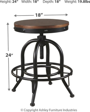 Valebeck - Counter Height Table Set #6pc.table,4swivelbarstools,server