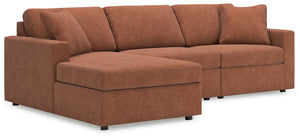Modmax - 3 Piece Sectional #lightbrown #3pc.sectionalwithlafcornerchaise|3pc.sectionalsofawithlafcornerstoragechaise