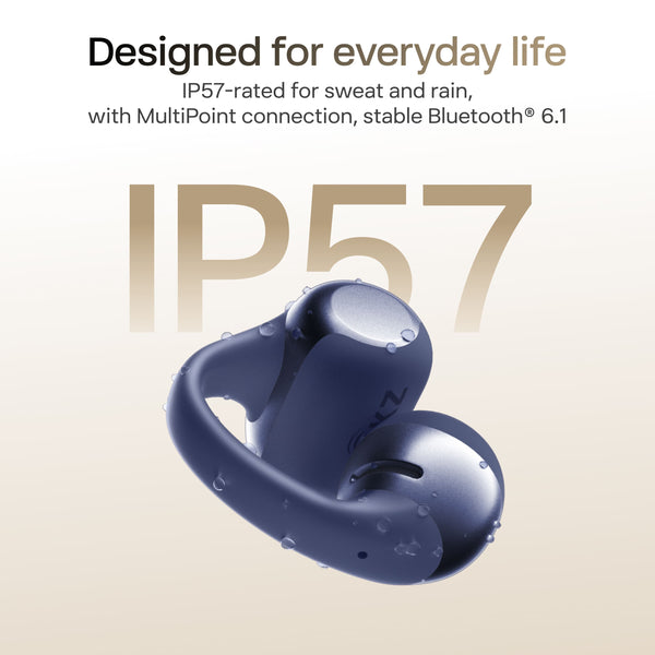 Shokz - OpenDots 2 Open-Ear Clip-On True Wireless Bluetooth Earbuds - Navy Blue