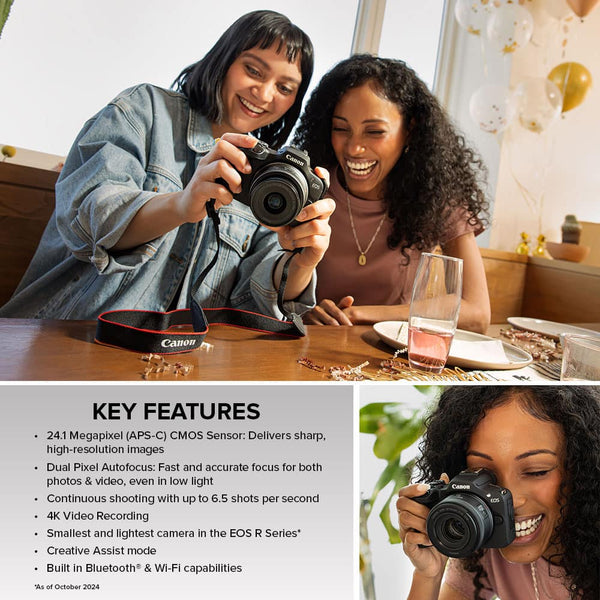 Canon - EOS R100 4K Video Mirrorless Camera (Body Only) - Black