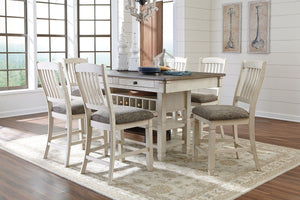 Bolanburg - Rectangular Counter Table Set #7pc.table,6barstools