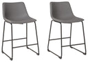 Centiar - Upholstered Barstool (Set of 2) #gray #19''wx22''dx35''h