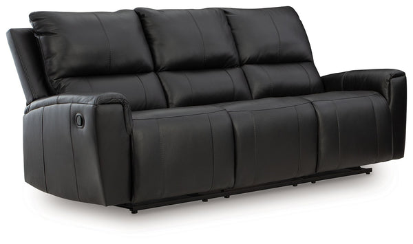 Glossmore - Sofá reclinable - Negro