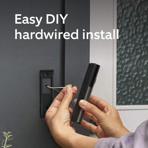 Ring - Wired Doorbell Pro (3rd Gen) — Retinal 4K for ultra-clear video, 10x Zoom, Night Vision for color in near dark - Deep Silver