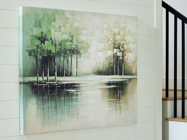 Garlenridge - Arte de pared - Verde / Tan / Blanco