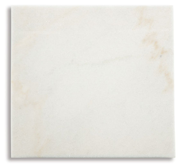Fostead - Mesa auxiliar cuadrada - Blanco / Espresso