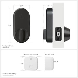 Yale - Smart Lock Conversion Kit – Works with Existing Deadbolt & Keys | Wi-Fi Access - Black
