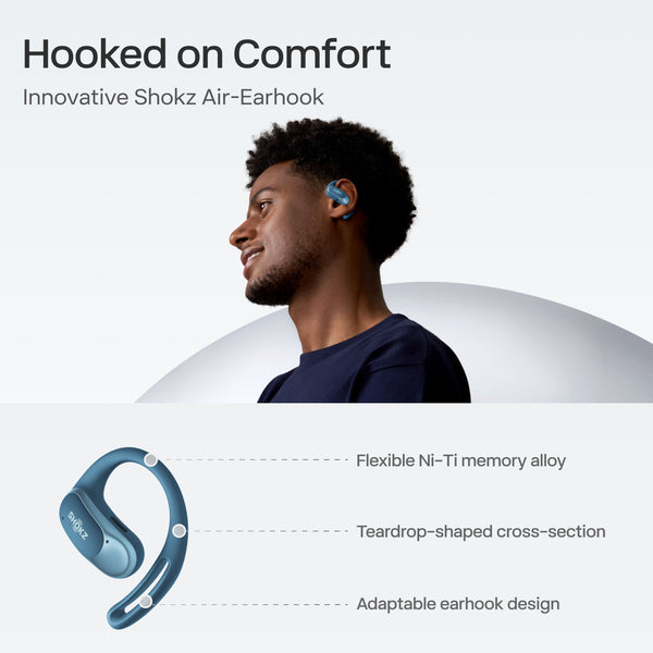 Shokz - OpenFit Air Open-Ear True Wireless Earbuds - Stone Blue