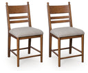 Greddinton - Upholstered Barstool (Set of 2) #lightbrown