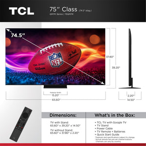 TCL - 75" Class QM7K Series 4K UHD HDR QD Mini LED Smart TV with Google TV (2025)