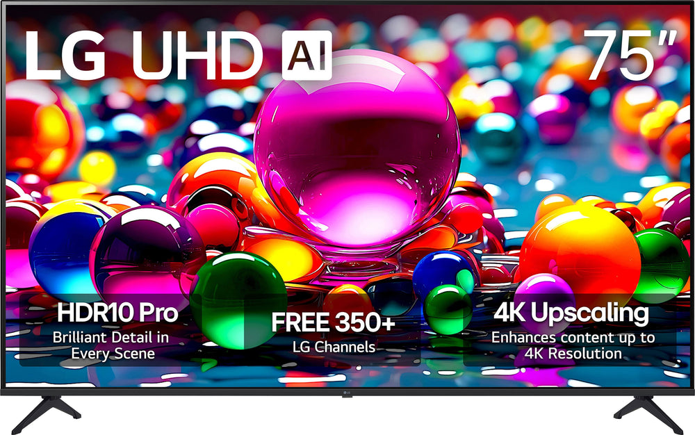 LG - 75” Class UA77 Series LED AI 4K UHD Smart webOS TV (2025)