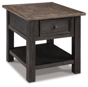 Tyler Creek - Mesa Auxiliar Rectangular - Marrón Grisáceo / Negro