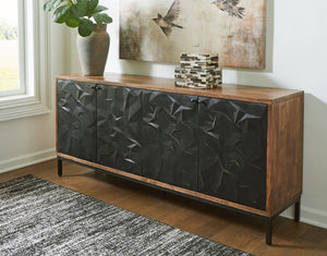 Dorannby - Gabinete decorativo - Negro/marrón