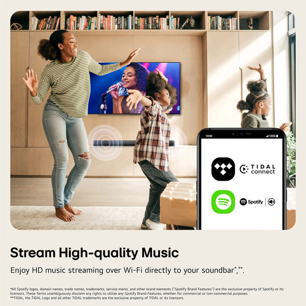 LG - 5.1.3-Channel S90TY Soundbar with Wireless Subwoofer, Dolby Atmos, WOW Orchestra - Black