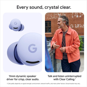 Google - Pixel Buds 2a - Wireless Earbuds with Active Noise Cancellation - Bluetooth Headphones - Iris