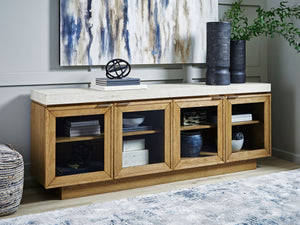 Adanworth - Gabinete decorativo - Marrón claro / Gris