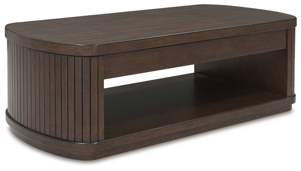 Korestone - Mesa de centro elevable - Marrón oscuro