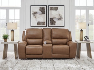 DeepWakes - Power Reclining Loveseat / Console / Adjustable Headrest #lightbrown