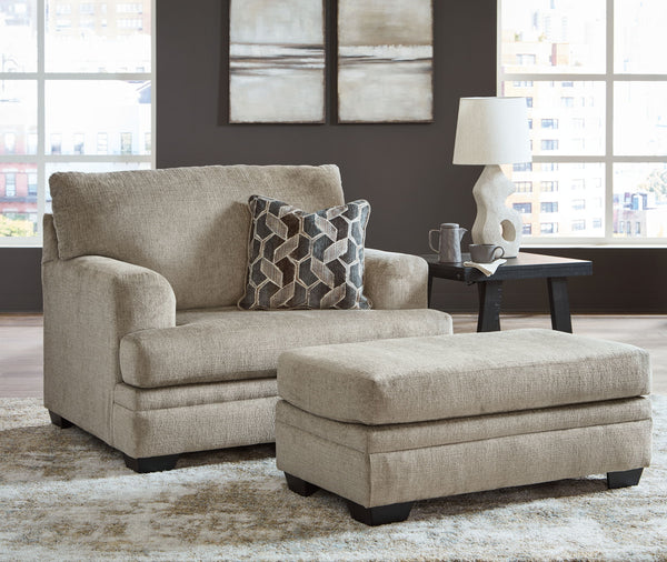 Stonemeade - Living Room Set #lightbrown #2pc.chairandahalf,ottoman