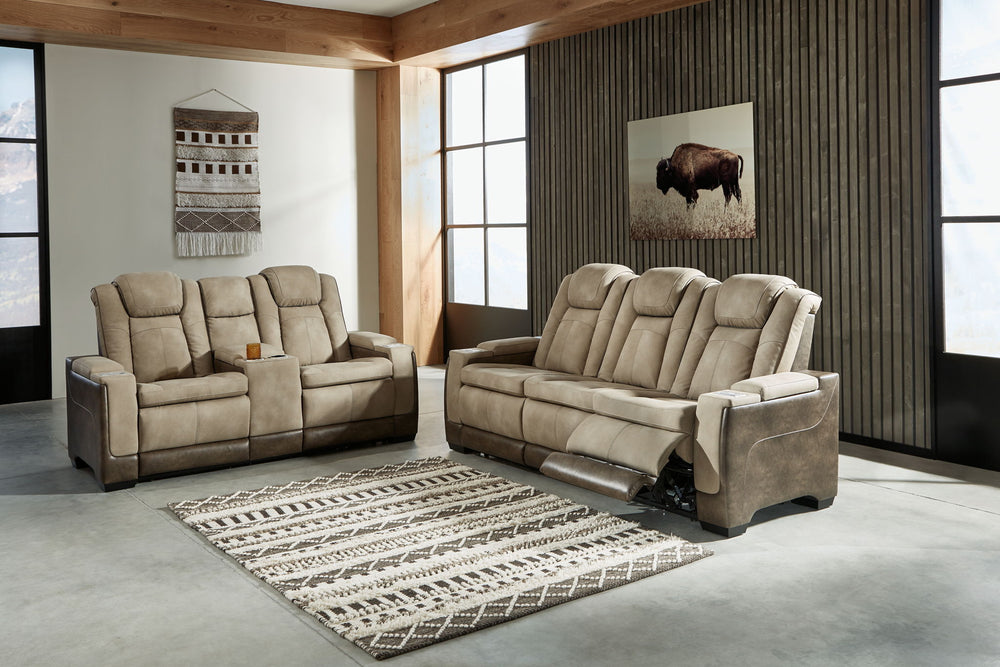 Next-Gen Durapella - Power Reclining Living Room Set #beige #2pc.sofa,loveseat