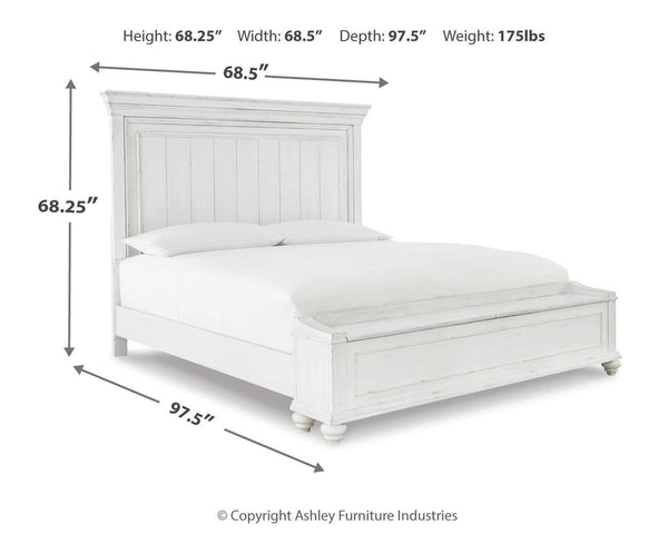 Kanwyn - Panel Bed #queen #storagebench