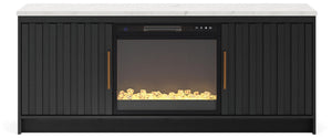 Cadmori - TV Stand With Fireplace Option #glass/stonefireplaceinsert