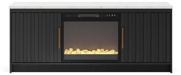 Cadmori - TV Stand With Fireplace Option #glass/stonefireplaceinsert