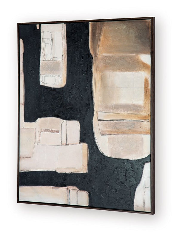 Feyville - Arte de pared - Negro / Marrón / Crema