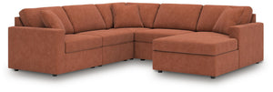 Modmax - 5 Piece Sectional #lightbrown #5pc.sectionalwithrafcornerchaiseandlafcornerchair