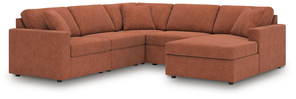 Modmax - 5 Piece Sectional #lightbrown #5pc.sectionalwithrafcornerchaiseandlafcornerchair