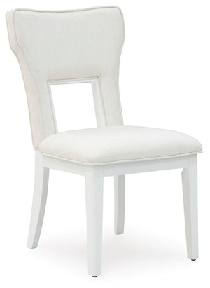Chalanna - Silla de comedor tapizada (Juego de 2) - Blanca