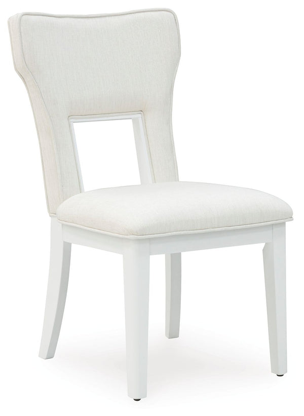 Chalanna - Silla de comedor tapizada (Juego de 2) - Blanca