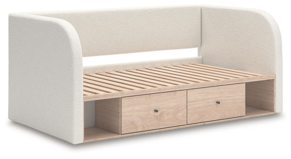 Arloster - Upholstered Day Bed #twin #2underbeddrawers