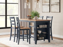 Gesthaven - Rectangular Dining Room Counter Set #blue