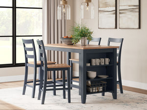 Gesthaven - Rectangular Dining Room Counter Set #blue